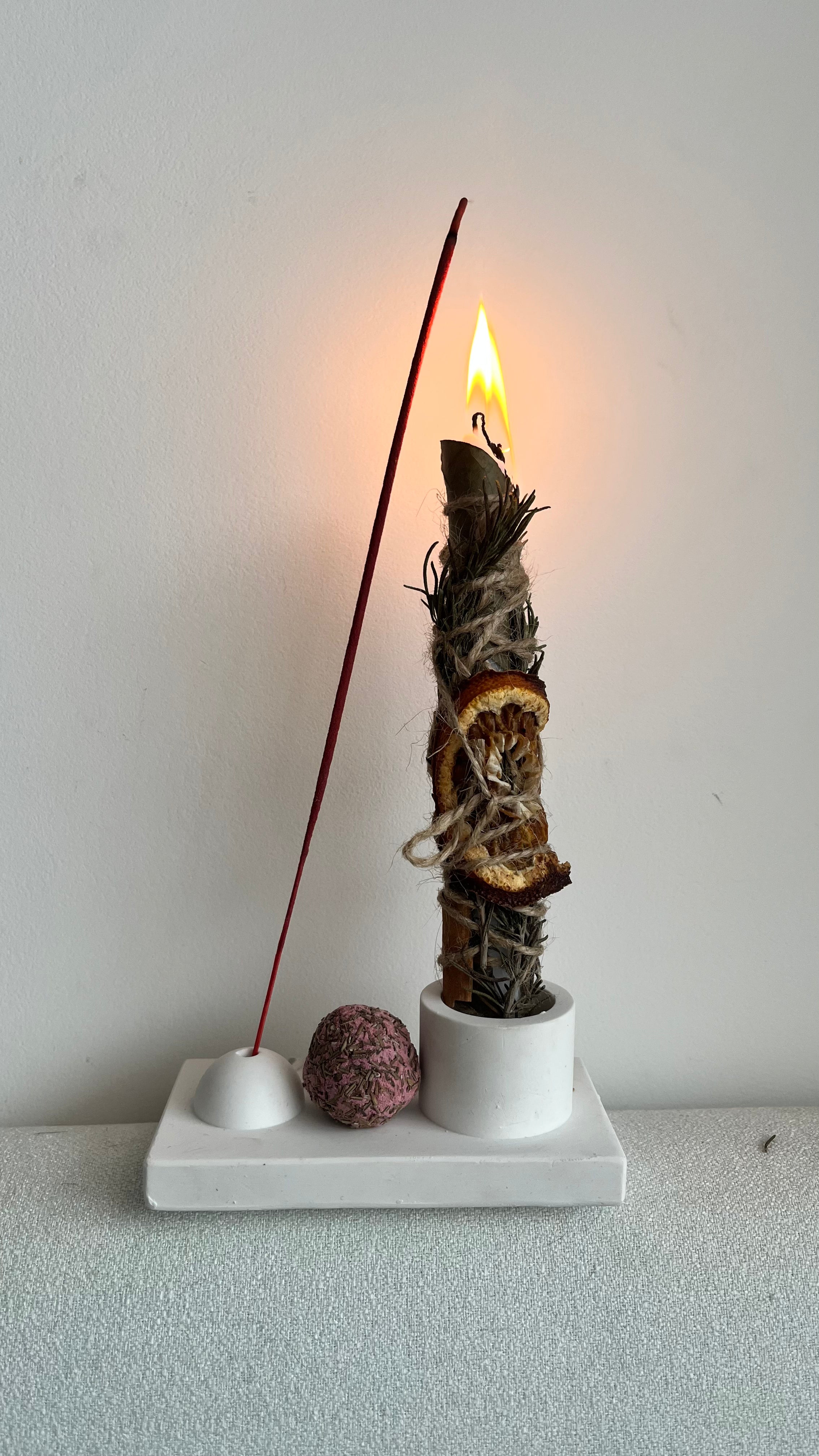 Porta incienso + porta vela